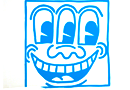 Stickers muraux Untitled Face XXL par Keith Haring