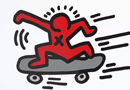 Wall Stickers: Skater Wall Sticker  Keith Haring - 39,00 €