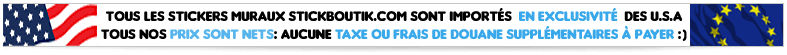 Stickers MadeInUSA - Pas de frais de douane supplmentaire!