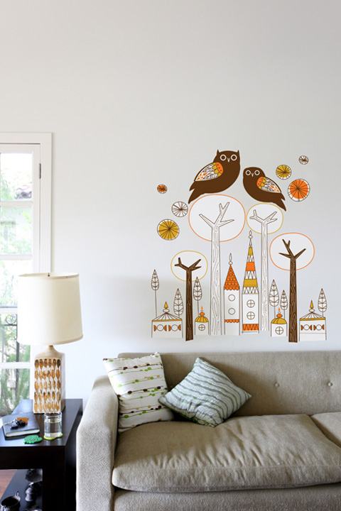 Sticker mural exclusif Night Owl par Amy Ruppel