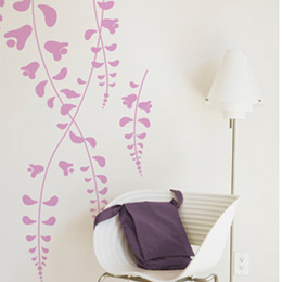 Stickers muraux Wisteria: motif floral et design par Ilan Dei