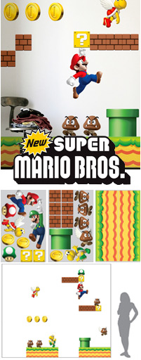Stickers muraux NEW Super Mario de Nintendo - Stickers Géants Nintendo exclusifs en import US