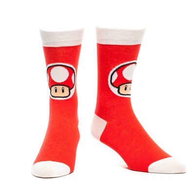 Chaussettes Nintendo Mushroom Rouge -  Super Mario à 6,9 € - Stickboutik.com