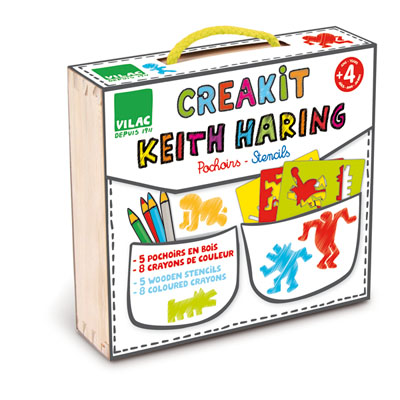 Créakit - Pochoirs  Keith Haring - Kit de Loisir Créatif Vilac à 15,99 € - Stickboutik.com