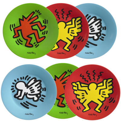 Set de 6 Assiettes 20cm Keith Haring  35,90 € - Stickboutik.com