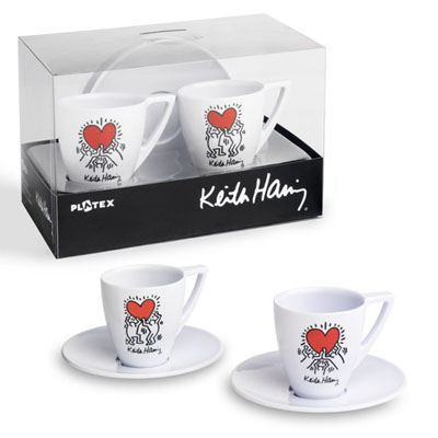 Tasses  caf Heart Keith Haring  9,90 € - Stickboutik.com