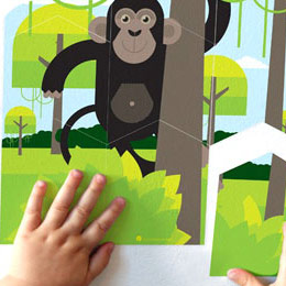 Stickers Enfants et Stickers bébé Puzzle Jungle par A Modern Eden - Stickers muraux Enfants & Bébés originaux et inédits