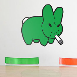 Sticker muraux Smorkin Labbit - M par KidRobot - Sticker muraux géants inédits & officiels!