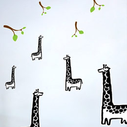 Sticker muraux Giraffe par WeeGallery - Stickers muraux Gant: Soldes & Bon Plans Stickboutik.com, originaux et indits