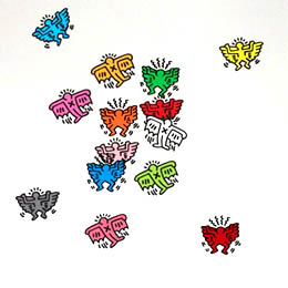 Sticker muraux Angels par Keith Haring - Stickers muraux Design - Une exclusivité Stickboutik.com