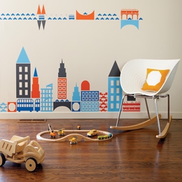 Sticker muraux City par Boodalee - Stickers muraux pour enfants et bébés - Une exclusivité Stickboutik.com