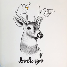 Sticker muraux Buck You par Sam Flores - Sticker muraux géants inédits & officiels!