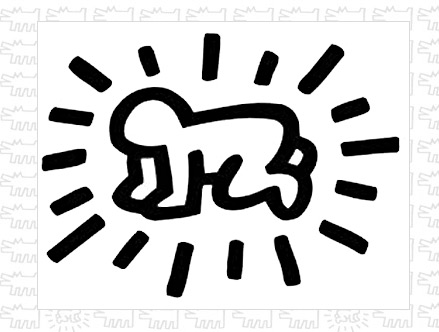 Package content: Radiant Baby Wall Sticker by Keith Haring - Only Stickboutik.com 