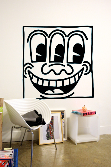 Untitled Face Black Giant Wall Sticker  Keith Haring: Wall Sticker & Wall Decal Main Image