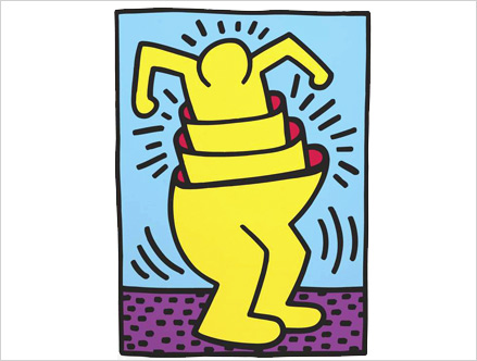 Contenu du pack: Sticker Nesting Man Keith Haring