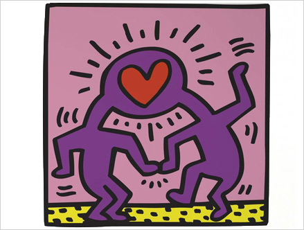 Love Heads Wall Sticker  Keith Haring: Sticker / Wall Decal Outline