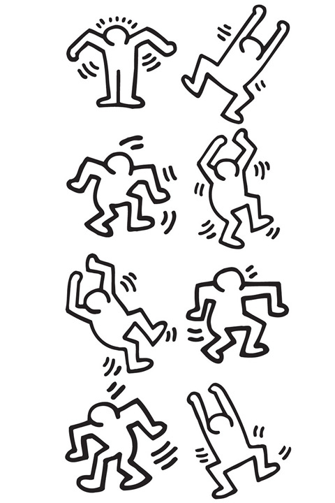 Stickers muraux Dancers  Keith Haring - 4/5