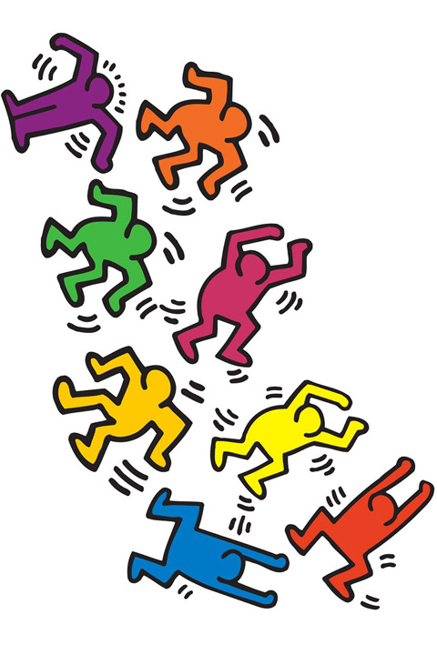 Stickers muraux Dancers  Keith Haring - 2/3