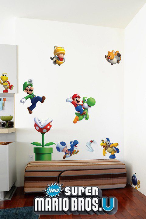 Stickers Mario Bros: Sticker mural géant Super Mario U officiel Nintendo pour une Chambre au décor original! - 3/11