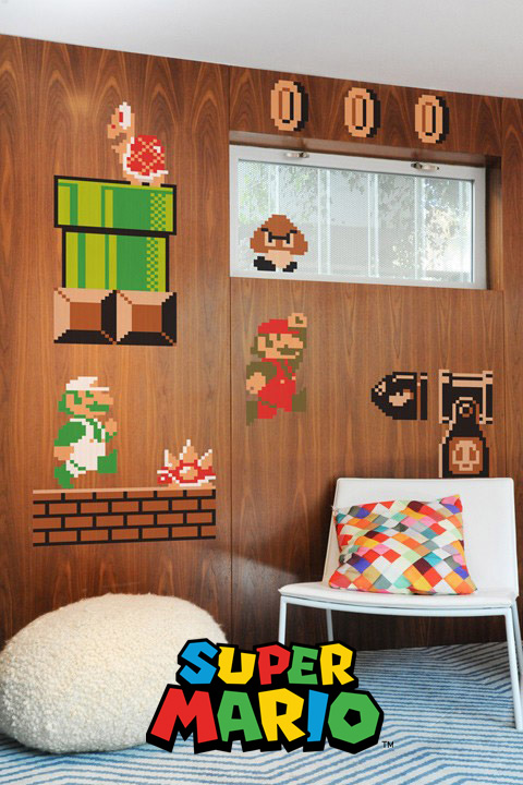 Stickers Super Mario Bros: Stickers muraux Géants Super Mario Bros pour une déco Geek Rétro - 6/10