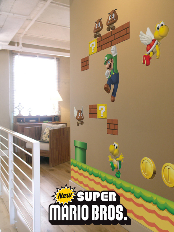 Stickers NEW Super Mario Bros: Stickers muraux Géants SuperMario  pour déco Geek Officielle - 2/8