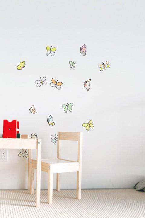 Flutter Butterflies - Wall Stickers  Christy Flora: Wall Sticker & Wall Decal Main Image