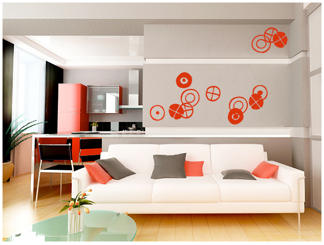 Circles - Small Graphite Stickers Charles & Ray EAMES: Wall Sticker & Wall Decal Main Image