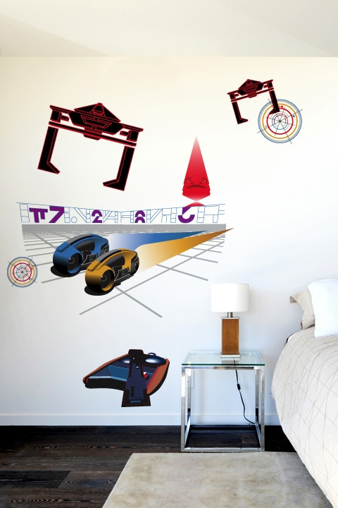 The Grid Tron Classic: Wall Sticker & Wall Decal Main Image