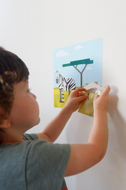 Safari Wall Puzzle - Kids Wall Stickers  A Modern Eden: Wall Sticker & Wall Decal Main Image