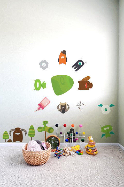 Build-a-Bot  - Kids Wall Stickers  BabyBot: Wall Sticker & Wall Decal Main Image