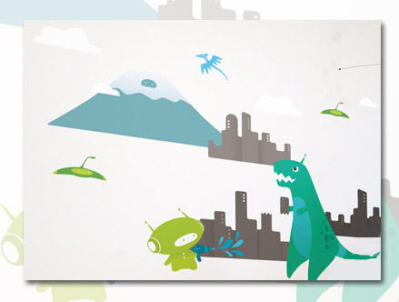 TRex - Kids Wall Stickers  BabyBot: Sticker / Wall Decal Outline