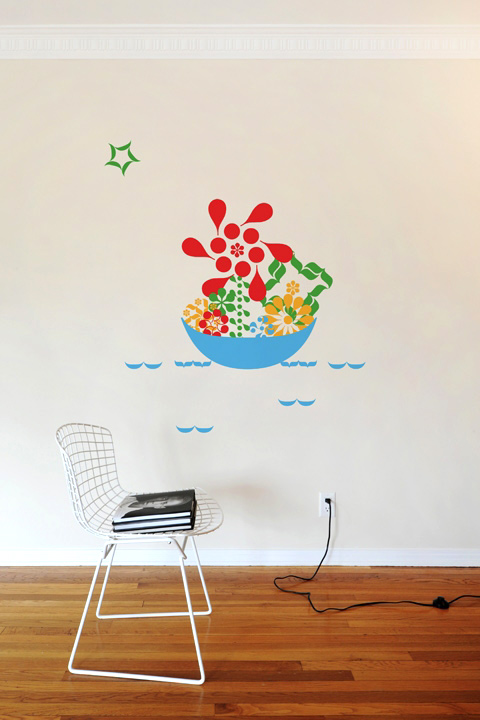 Floral Ponctuation  - Giant Wall Stickers  2x4: Wall Sticker & Wall Decal Main Image