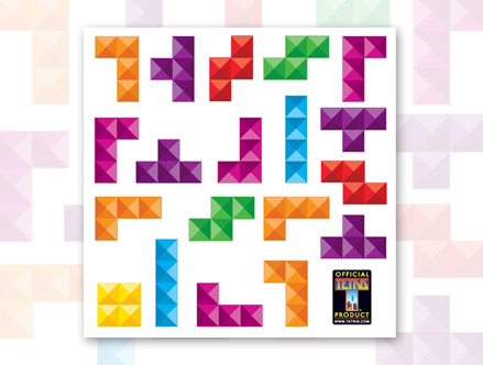 Package content: Tetris Pyramid - Mini Wall Stickers by  Tetris - Only Stickboutik.com 