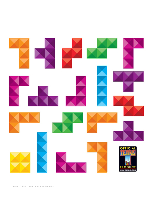 Tetris Pyramid - Mini Wall Stickers  Tetris: Wall Sticker & Wall Decal Main Image