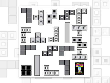 Tetris Retro (Mini) Wall Stickers  Tetris: Sticker / Wall Decal Outline