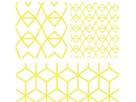 Contenu du pack: Fold Yellow Crystal - Stickers Muraux Kirath Ghundoo