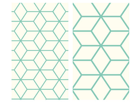 Contenu du pack: Fold Green Pattern - Stickers Muraux Kirath Ghundoo