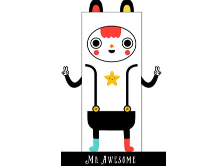 Contenu du pack: Mr. Awesome - Stickers de porte Muxxi