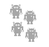 Robots gentil/mchant par GiantRobot : Sticker / Wall Decal Outline