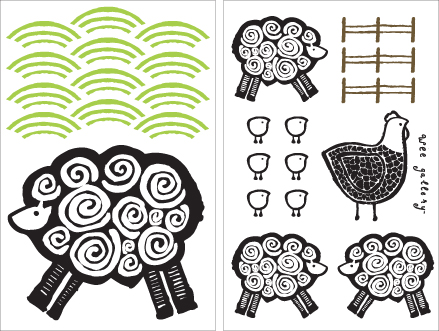 Contenu du pack: Stickers muraux Farm par WeeGallery