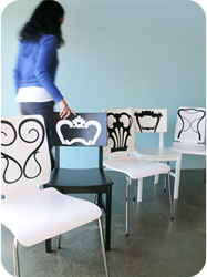 Stickers muraux Dos de chaises par Studio Habraken