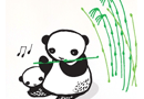 Stickers muraux Pandas par WeeGallery