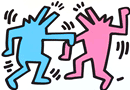 Stickers Géants: Sticker Dancing Dogs  Keith Haring - 59.00 €
