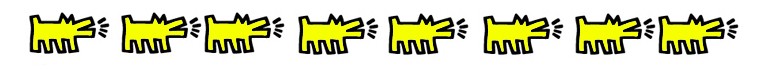 stickers muraux keith haring DOGS stickers muraux keith haring