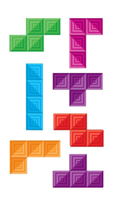 Stickers muraux Tetris Cube - Collection inédite