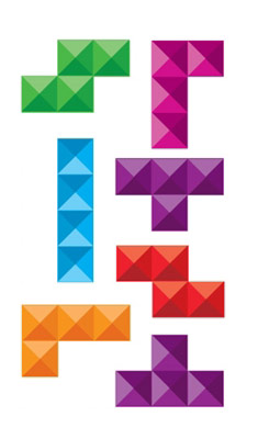 Stickers muraux Tetris Pyramide - Collection inédite