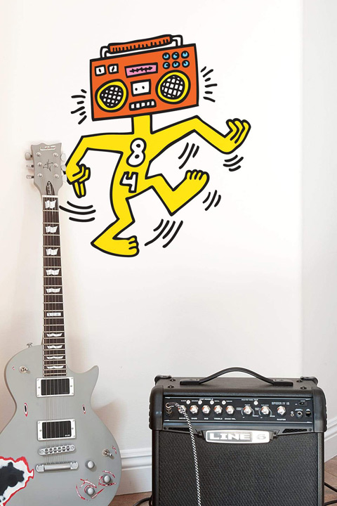 Sticker Mr Boombox  Keith Haring - 1/2